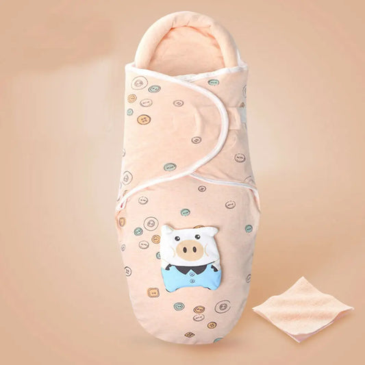 2019 Baby Bedding Clothing Soft Newborn Baby Boy Girl Cotton Swaddle Wrap Blanket Cartoon Warm Protective Sleeping Bag