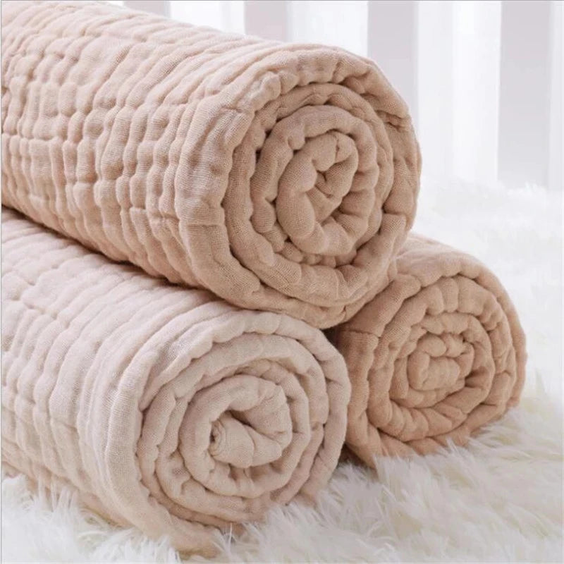 6 Layers Baby Blankets Organic Muslin Swaddles Blanket for Newborn Cotton Bath Towel Infant Burp Clothes Boy Girl Blanket Quilt