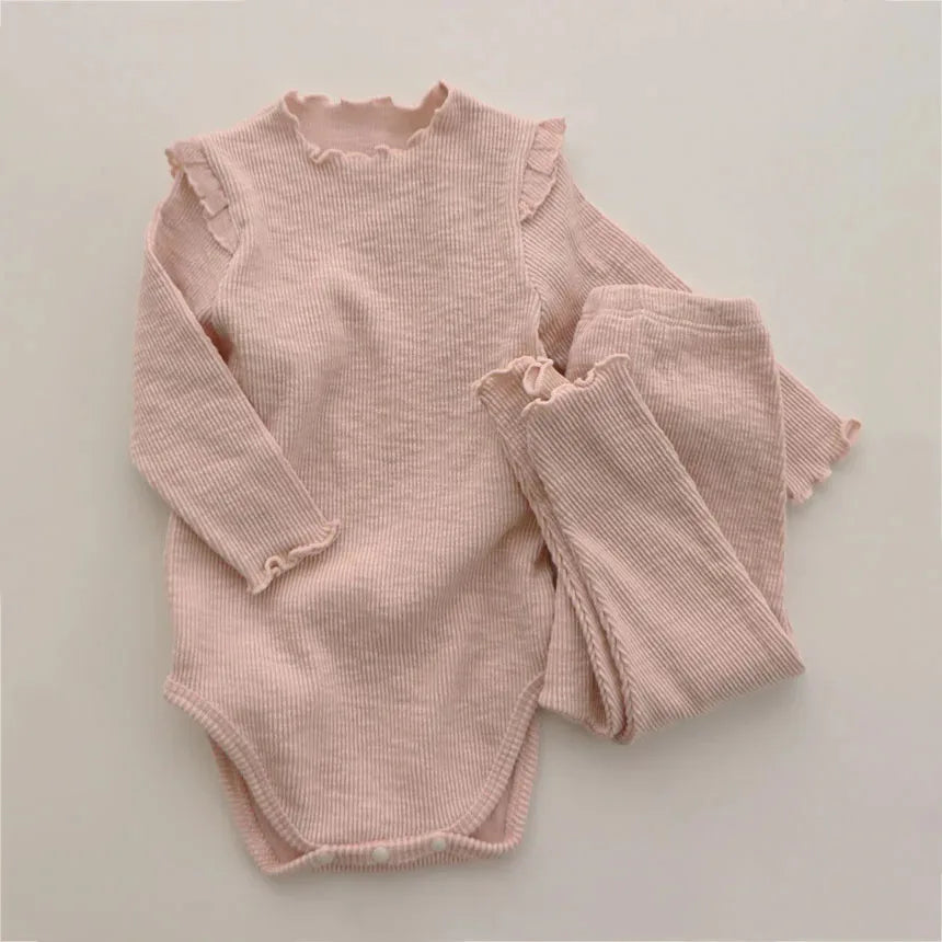 Spring Baby Girl Clothes Sets Cotton 2 Pcs Bodysuit + Leggigs Newborn Baby Clothes