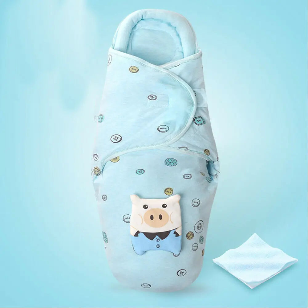 2019 Baby Bedding Clothing Soft Newborn Baby Boy Girl Cotton Swaddle Wrap Blanket Cartoon Warm Protective Sleeping Bag