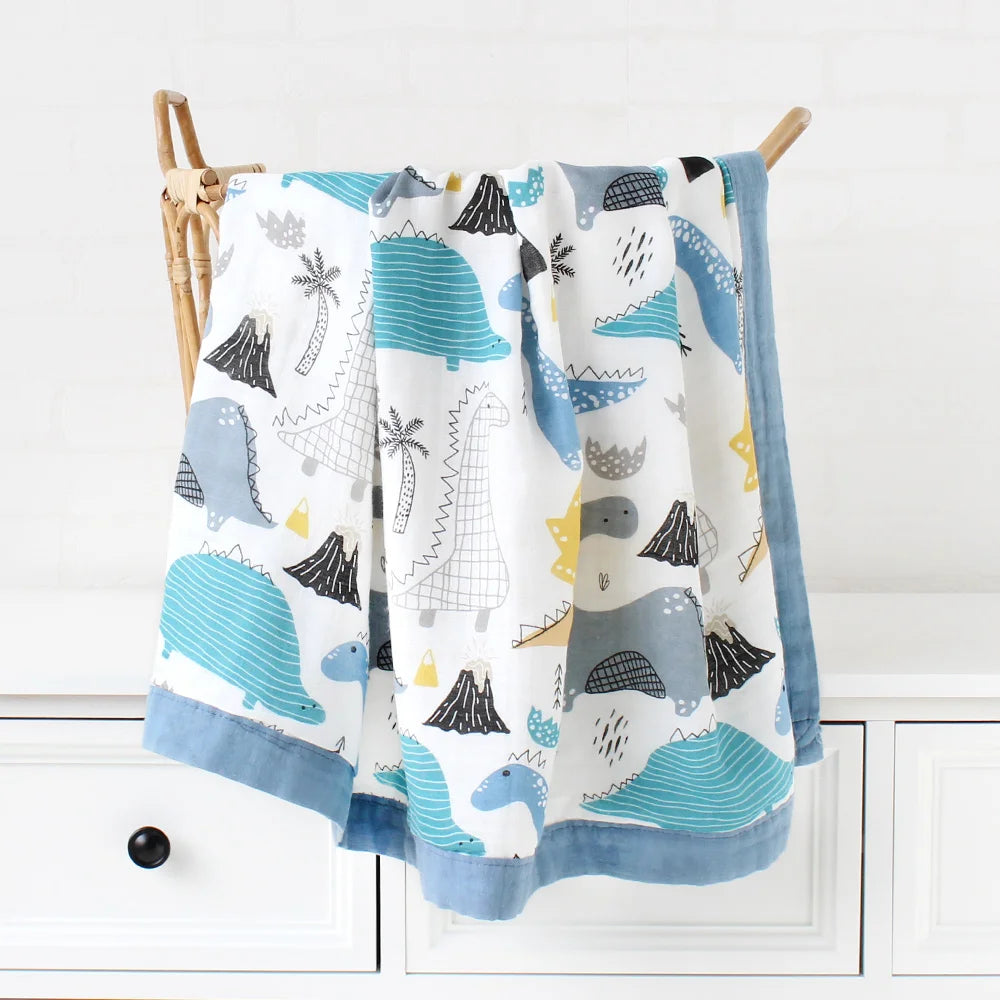 6 Layers Baby Blankets Organic Muslin Swaddles Blanket for Newborn Cotton Bath Towel Infant Burp Clothes Boy Girl Blanket Quilt